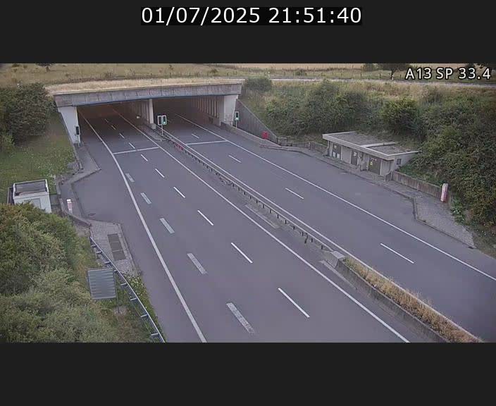 Webcam trafic sur A13 à hauteur d'Altwies en direction de Mondorf-les-bains et en provenance de l'Allemagne