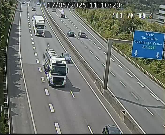 Webcam Autoroute à la Croix de Bettembourg - A3 - BK 9.9 - direction France
