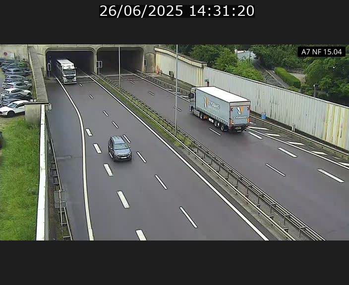 Caméra trafic Luxembourg - A7, Tunnel Mersch, entrée sud, direction Ettelbruck