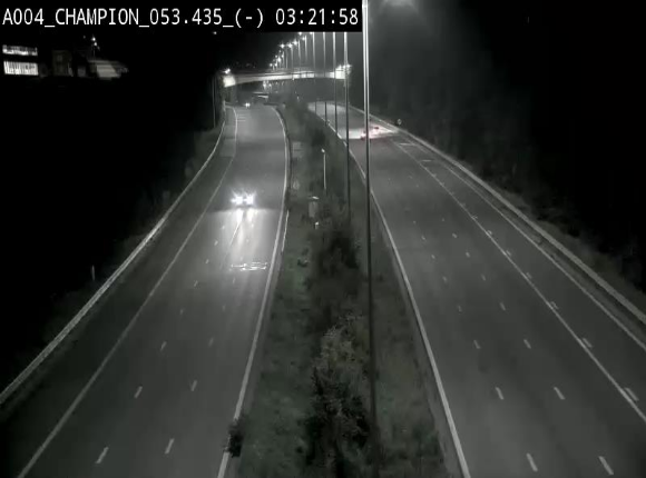 Webcam E411 à Champion, à proximité de Namur. Vue orientée vers Bruxelles