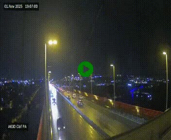 Webcam autoroute sur le périphérique de Bordeaux (A630) au nord de la ville. Caméra située sur le Pont d'Aquitaine.