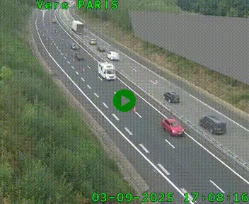 Caméra routière sur l'autoroute A20 à Saint-Pardoux-l'Ortigier, à la jonction avec l'A89. Vue orientée vers Paris