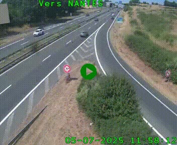 Webcam N147 au nord de Poitiers et à la jonction avec la A10