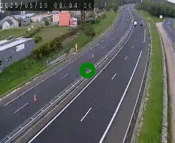 Caméra autoroute A75 à hauteur du col du rocher blanc en direction de Montpellier