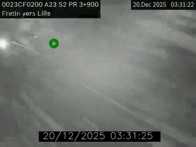 Webcam autoroute A23 à hauteur de Fretin. Vue orientée vers Lille