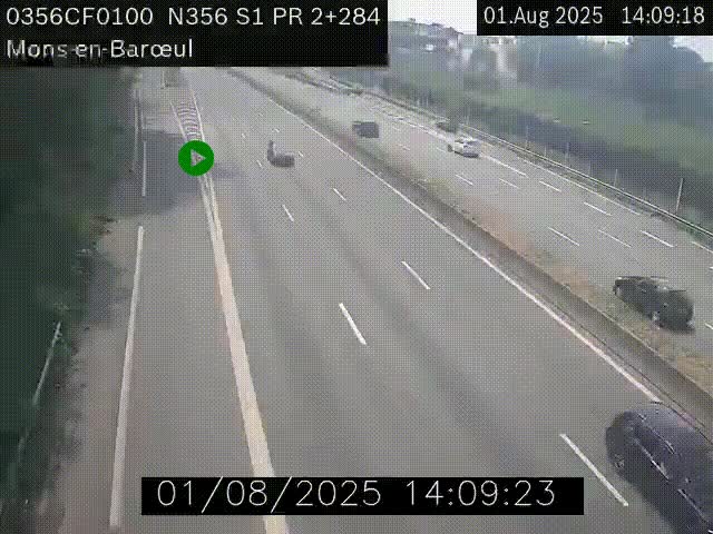 Webcam à l'entrée de Lille en direction du périphérique, à proximité de Mons-en-Baroeul sur la N356