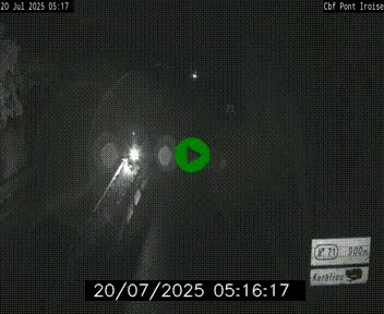 Webcam sur la N165 après le Pont de l'Iroise, à l'entrée de Brest