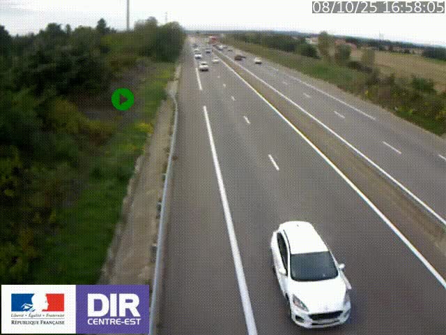 Webcam sur le contournement de Valence, sur la Nationale 7, à la jonction avec la N532, caméra orientée vers Grenoble