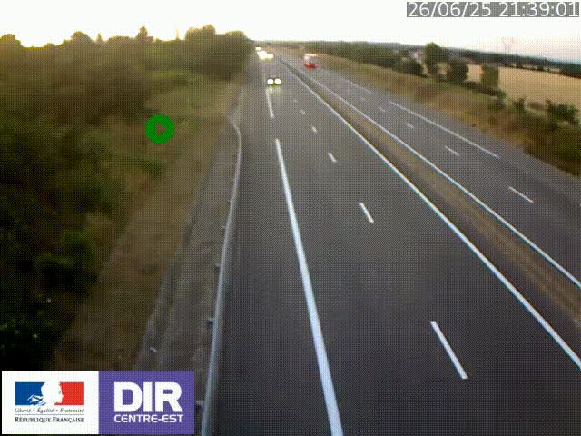 Webcam sur le contournement de Valence, sur la Nationale 7, à la jonction avec la N532, caméra orientée vers Grenoble