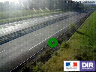 Webcam autoroute sur l'A77 à hauteur de Pouilly-sur-Loire en direction de Nevers