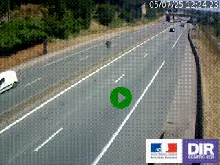 Caméra autoroutière sur l'A47 à hauteur de Givors, a proximité de Lyon. La webcam est orientée vers Lyon