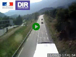 Web cam sur la N90 à Aime, en provenance de Bourg-Saint-Maurice et en direction d'Albertville