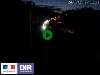 Caméra autoroute sur A6 - Valvert, près de Lyon, en direction de Paris, à hauteur de la sortie 36 Porte du Valvert