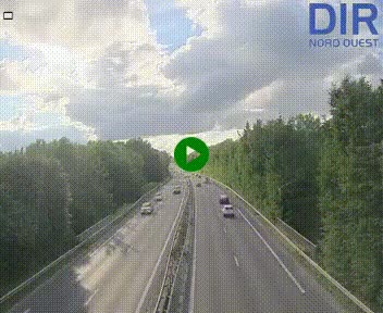 Webcam sur le périphérique de Caen (N814) à l'est de la ville, à Mondeville hauteur de la sortie 2, Presqu'île-Rives de l'Orne, au bout de l'autoroute A13