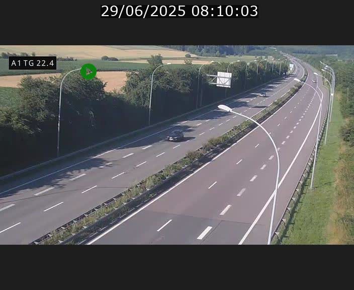 Traffic live webcam Luxembourg Flaxweiler - A1 direction Luxembourg - BK 22.4