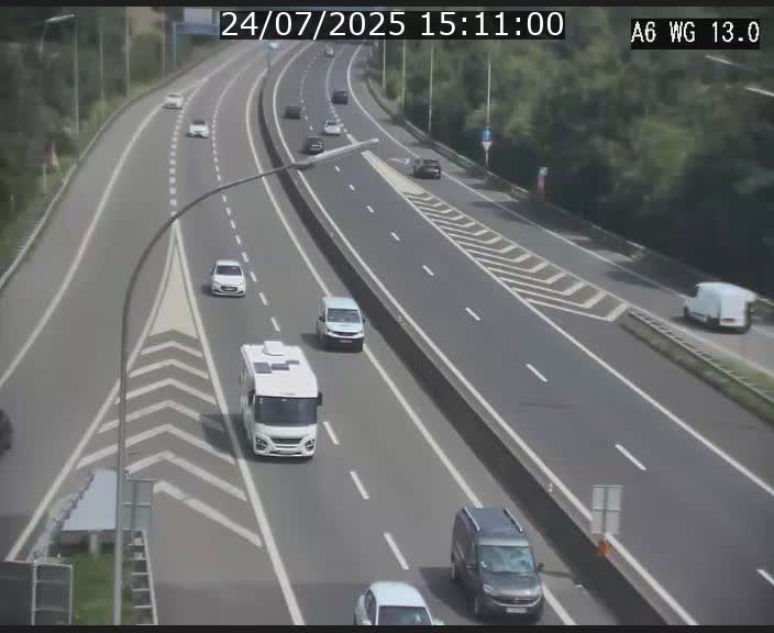 Traffic live webcam Luxembourg Mamer - A6 - BK 13 - direction Luxembourg/France/Allemagne