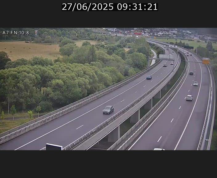 Caméra trafic Luxembourg - A7, Tunnel Gousselerbierg, sortie sud, direction rond-point Lorentzweiler (BK 10.8)