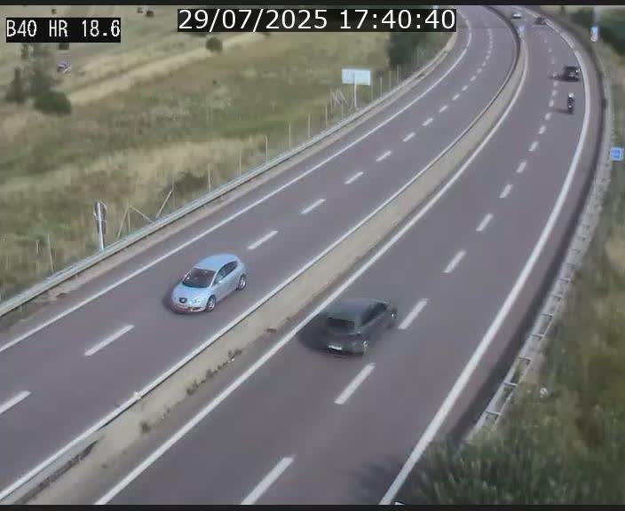 Webcam sur la route de liaison entre Micheville et Esch-Belval à la frontière entre le Luxembourg et la France. Vue orientée vers la Lorraine.