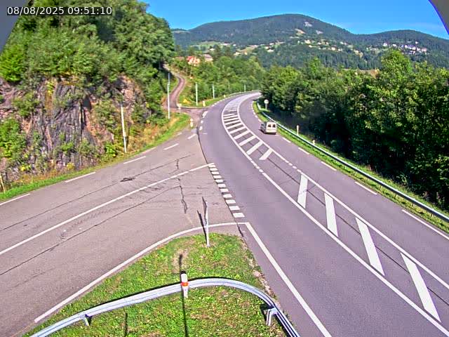 Caméra autoroute France - N66, col du Bussang direction Remiremont
