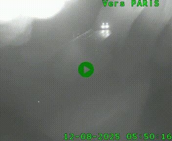 Caméra routière sur l'autoroute A20 au nord de Limoges, à la jonction avec la N520. Vue orientée vers Paris