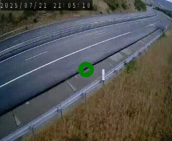 Caméra autoroutière France - A75, Engayresque, entre Millau et Séverac-le-Chateau, en direction de Montpellier