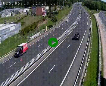 Caméra autoroute A75 à hauteur du col du rocher blanc en direction de Montpellier