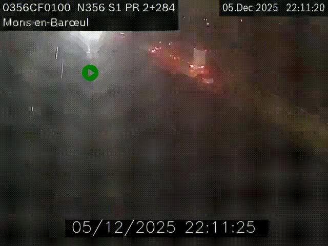 Webcam à l'entrée de Lille en direction du périphérique, à proximité de Mons-en-Baroeul sur la N356