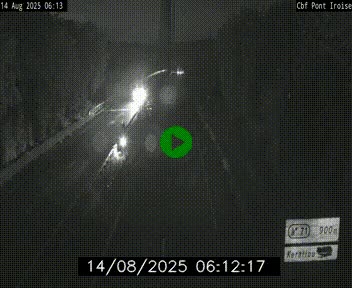 Webcam sur la N165 après le Pont de l'Iroise, à l'entrée de Brest