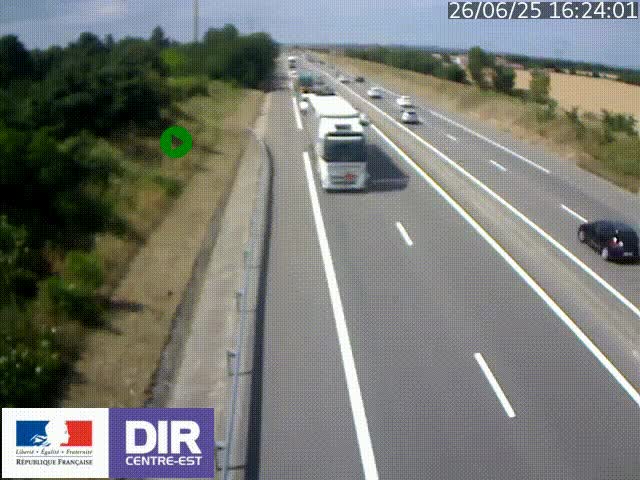 Webcam sur le contournement de Valence, sur la Nationale 7, à la jonction avec la N532, caméra orientée vers Grenoble