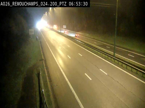 Webcam E25/A26 à Aywalle, à hauteur de Spa. Vue orientée vers Liège