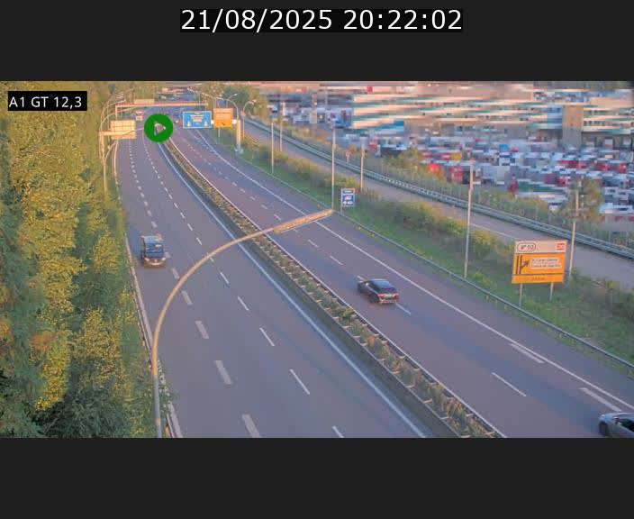 Traffic live webcam Luxembourg Senningerberg - A1 direction Allemagne - BK 12.3