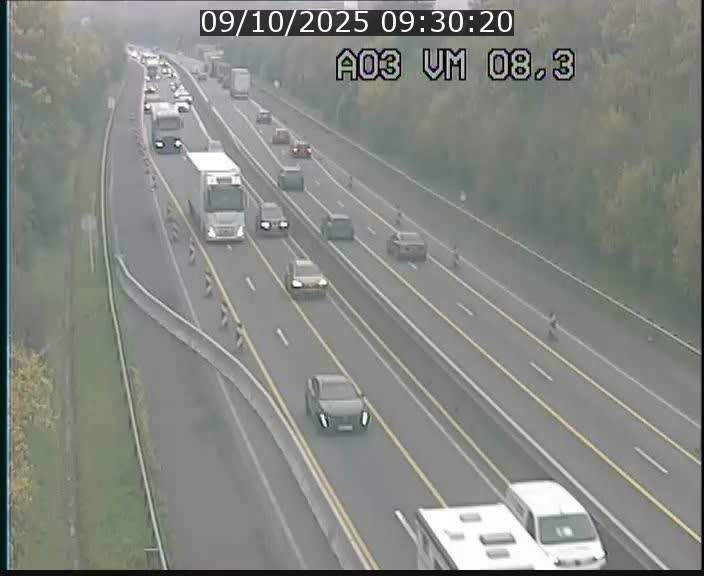 Traffic live webcam Luxembourg Bettembourg - A3 - BK 8.3 - direction France