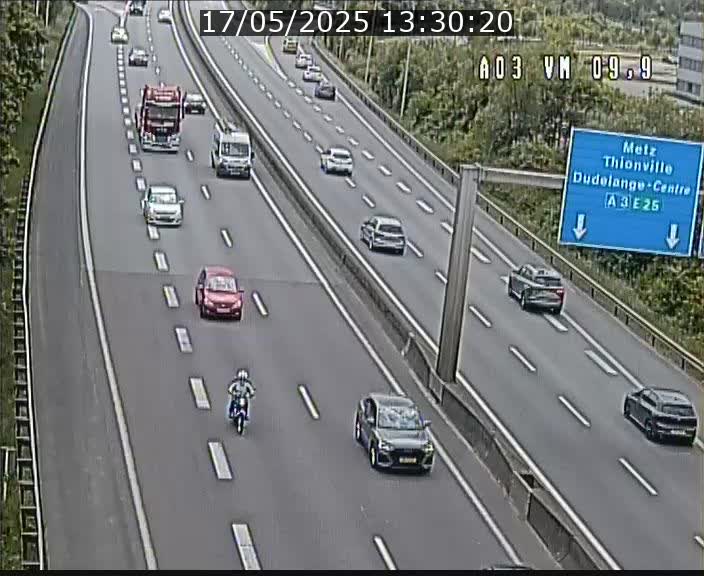 Webcam Autoroute à la Croix de Bettembourg - A3 - BK 9.9 - direction France