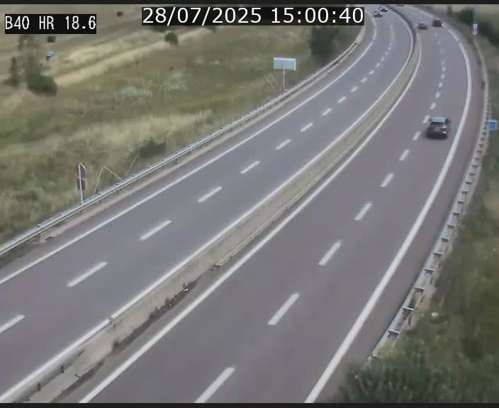 Webcam sur la route de liaison entre Micheville et Esch-Belval à la frontière entre le Luxembourg et la France. Vue orientée vers la Lorraine.