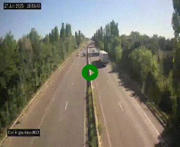 Webcam routière à la fin de la N10, en périphérique ouest d'Angouleme, proche de la jonction avec l'A10