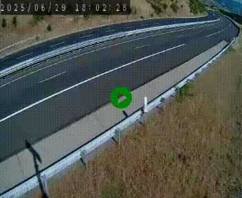 Caméra autoroutière France - A75, Engayresque, entre Millau et Séverac-le-Chateau, en direction de Montpellier