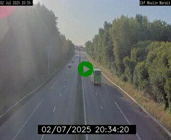 Webcam sur le périphérique de Nantes (N844) entre la Porte de Saint-Luce et la Porte d'Anjou, à l'est de la ville
