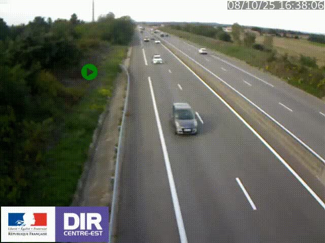 Webcam sur le contournement de Valence, sur la Nationale 7, à la jonction avec la N532, caméra orientée vers Grenoble