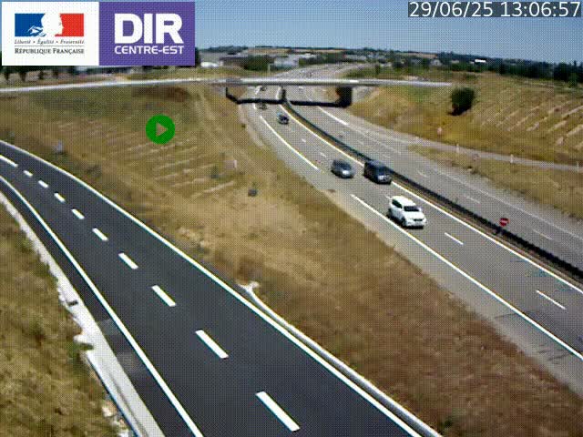Webcam sur le contournement de Valence, sur la Nationale 7, caméra orientée vers Lyon