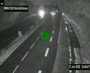 Webcam routière à hauteur de Bois-Guillaume en périphérie de Rouen. Vue orientée vers Rouen