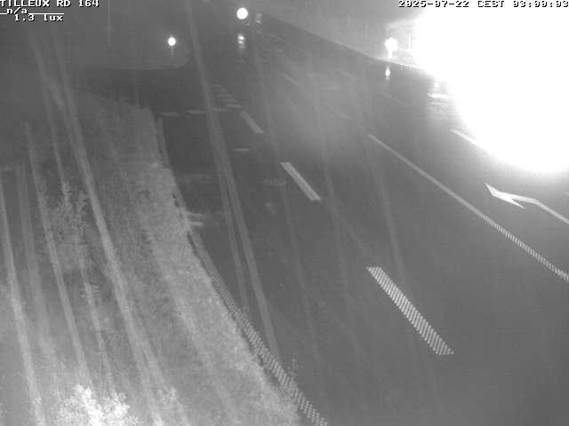 Webcam sur la RD164 à Tilleux. Vue orientée vers Neufchâteau