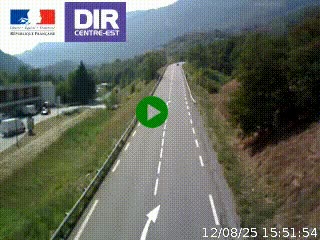 Web cam sur la N90 à Aime, en provenance de Bourg-Saint-Maurice et en direction d'Albertville