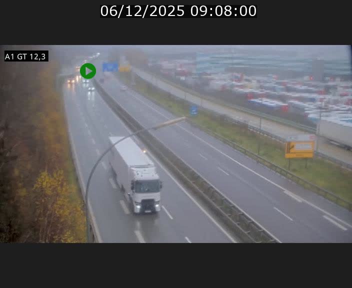 Traffic live webcam Luxembourg Senningerberg - A1 direction Allemagne - BK 12.3