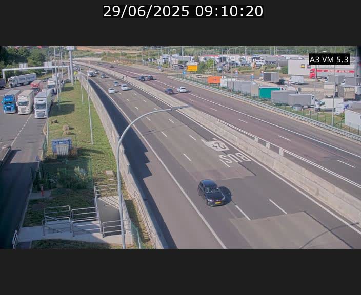 Traffic live webcam Luxembourg Aire de Berchem - A3 - BK 5 - direction France