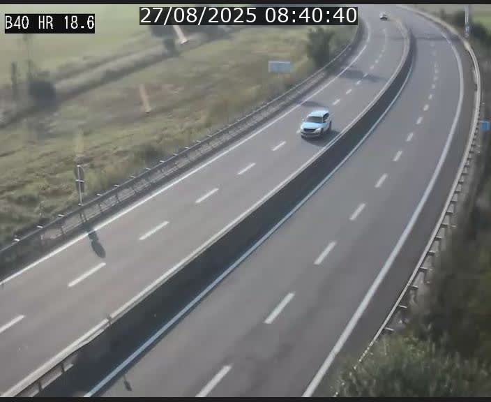 Webcam sur la route de liaison entre Micheville et Esch-Belval à la frontière entre le Luxembourg et la France. Vue orientée vers la Lorraine.