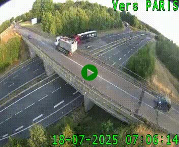 Clone of Caméra routière sur l'autoroute A20 au nord de Limoges, à la jonction avec la N520. Vue orientée vers Paris