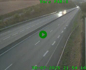 Caméra routière sur l'autoroute A20 à Saint-Hilaire-Bonneval, au sud de Limoges. Vue orientée vers Paris