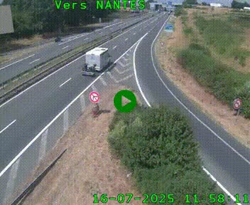 Webcam N147 au nord de Poitiers et à la jonction avec la A10