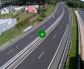 Caméra autoroute A75 à hauteur du col du rocher blanc en direction de Montpellier