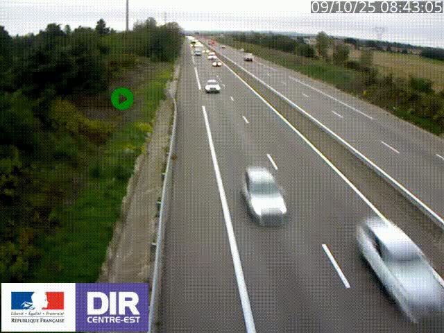 Webcam sur le contournement de Valence, sur la Nationale 7, à la jonction avec la N532, caméra orientée vers Grenoble